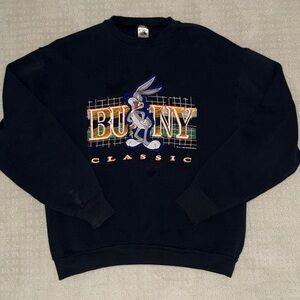 Vintage Warner Bros. Bugs Bunny Black Graphic Sweatshirt